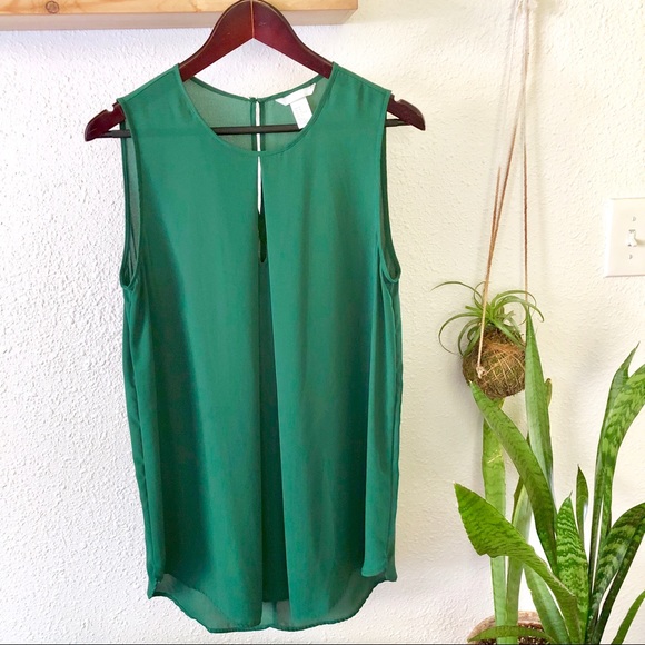 H&M Tops - H&M green sleeveless blouse NWOT